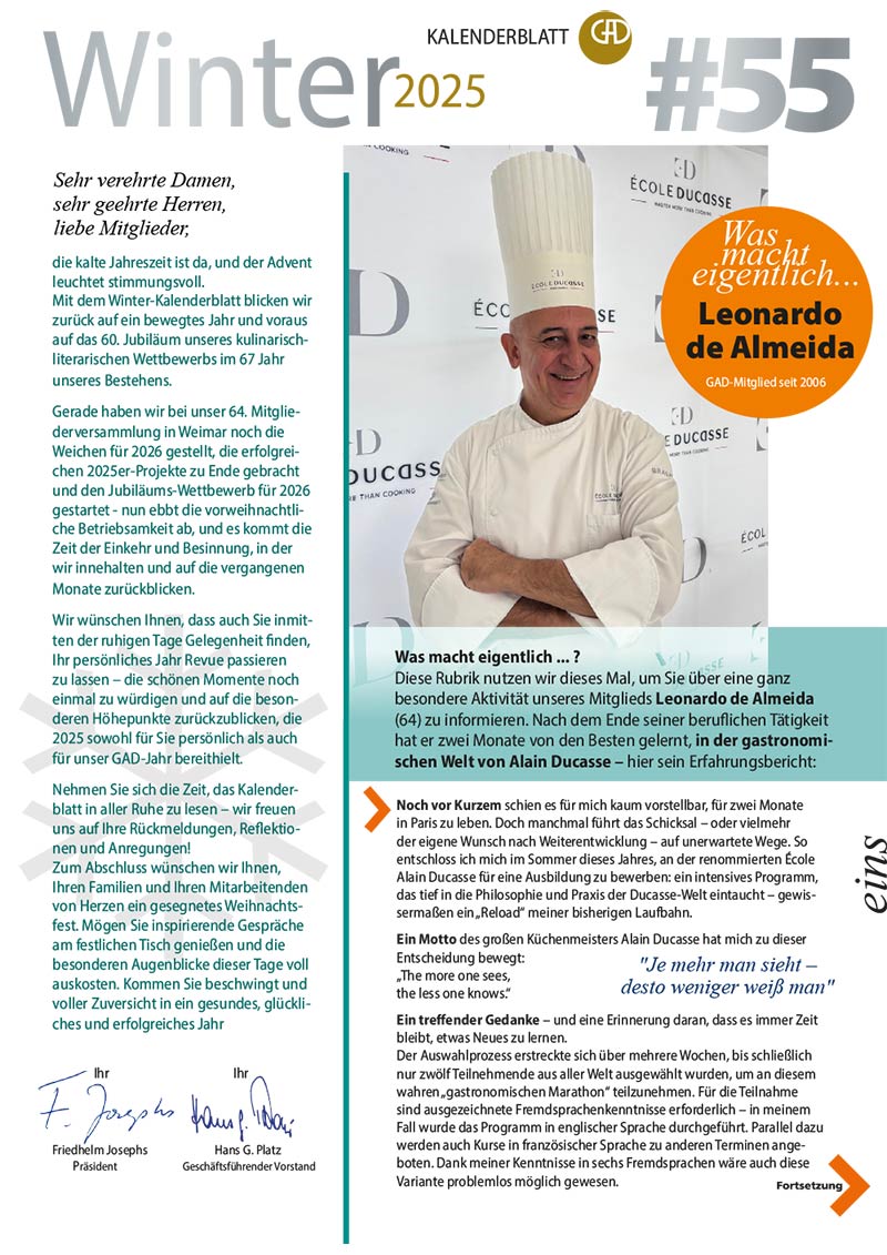 Kalenderblatt Winter 2025